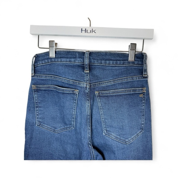Madewell Women Mid Rise Kick Out Bootcut Crop Ankle Jeans NM242 Raw Hem Size 25 - Picture 7 of 9
